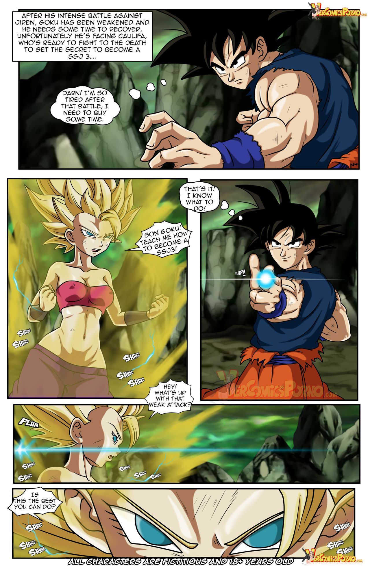 Goku caulifla y kale comic porno