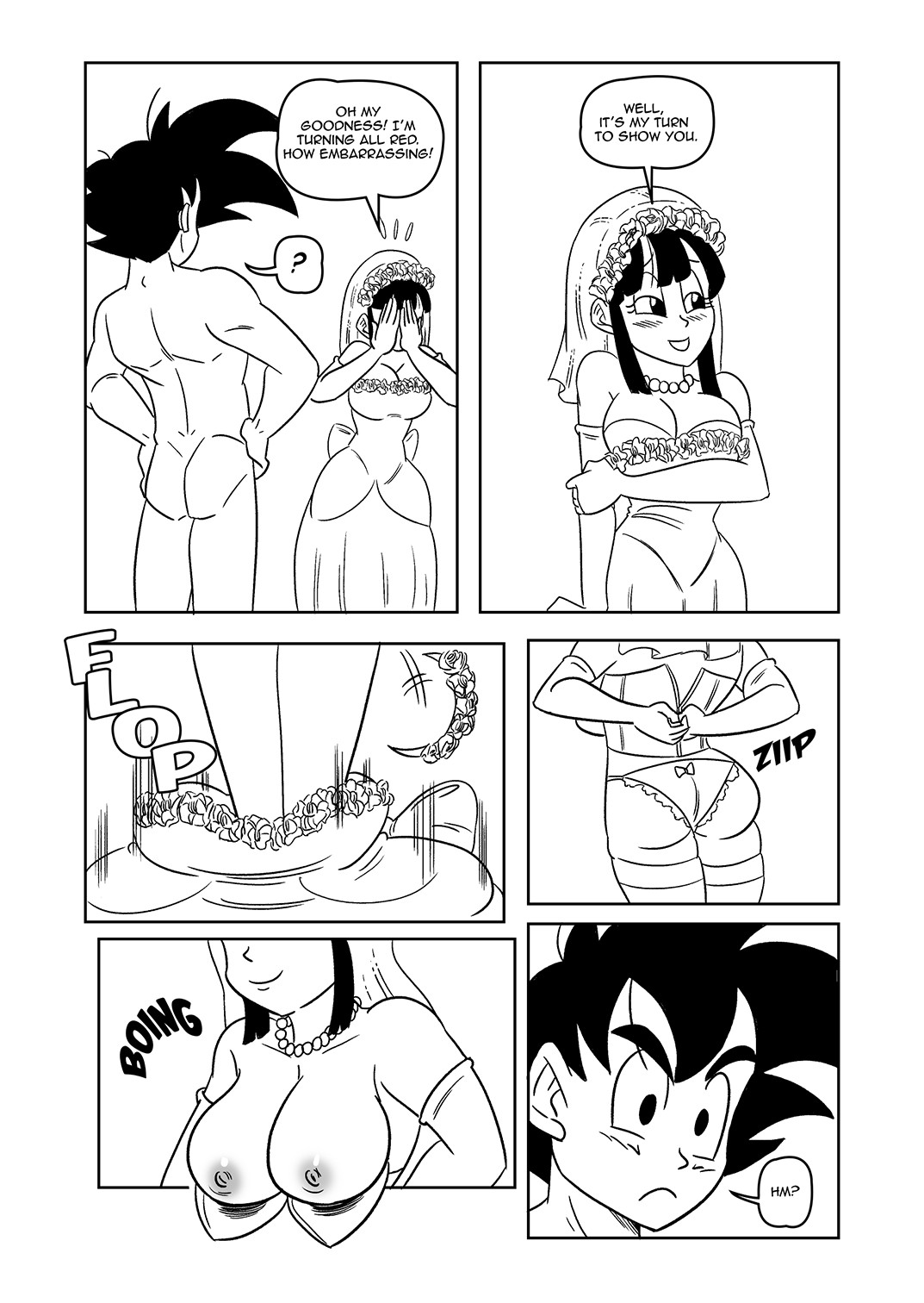 Goku + chichi wedding night