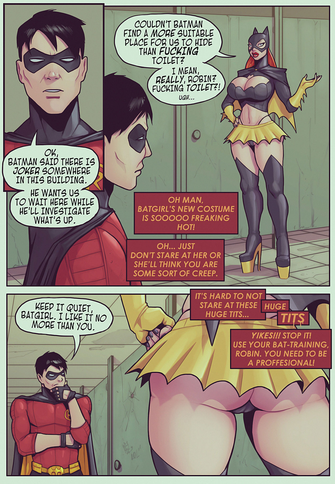 Batman Trains Robin Porn - Ruined Gotham - Batgirl Loves Robin - KingComiX.com