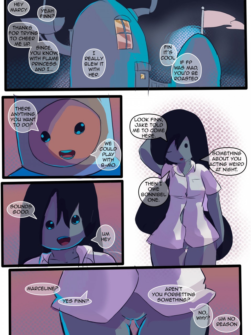 Finn And Marceline Porn - Mooning Time - Adventure Time - KingComiX.com