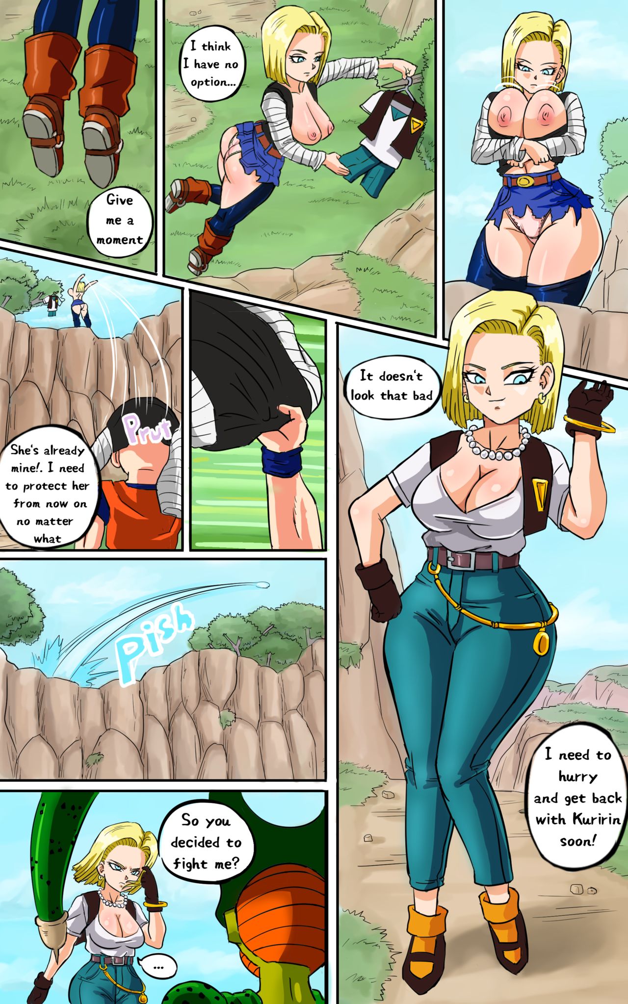 Android 18 meets Krillin Pink Pawg 06