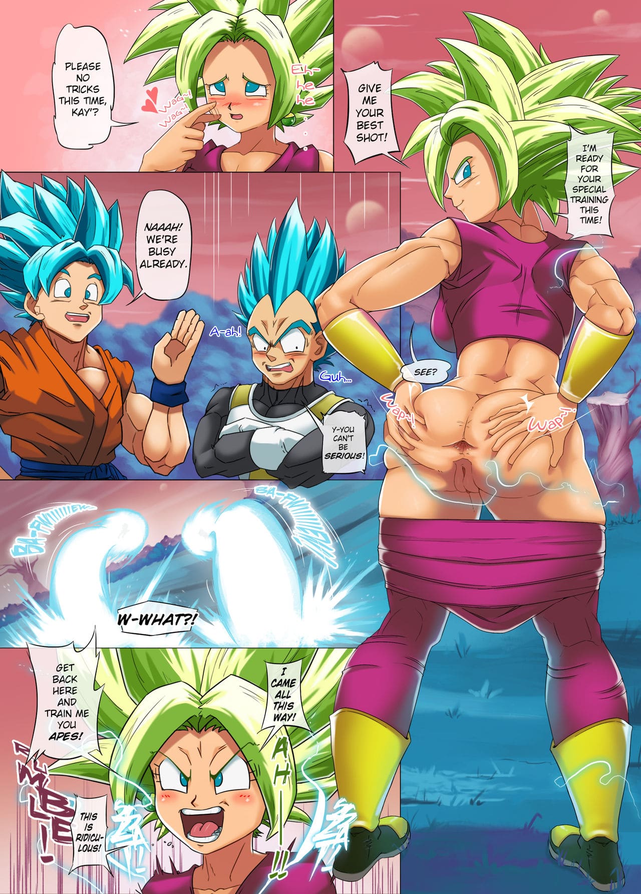Goku trains kefla porn comic