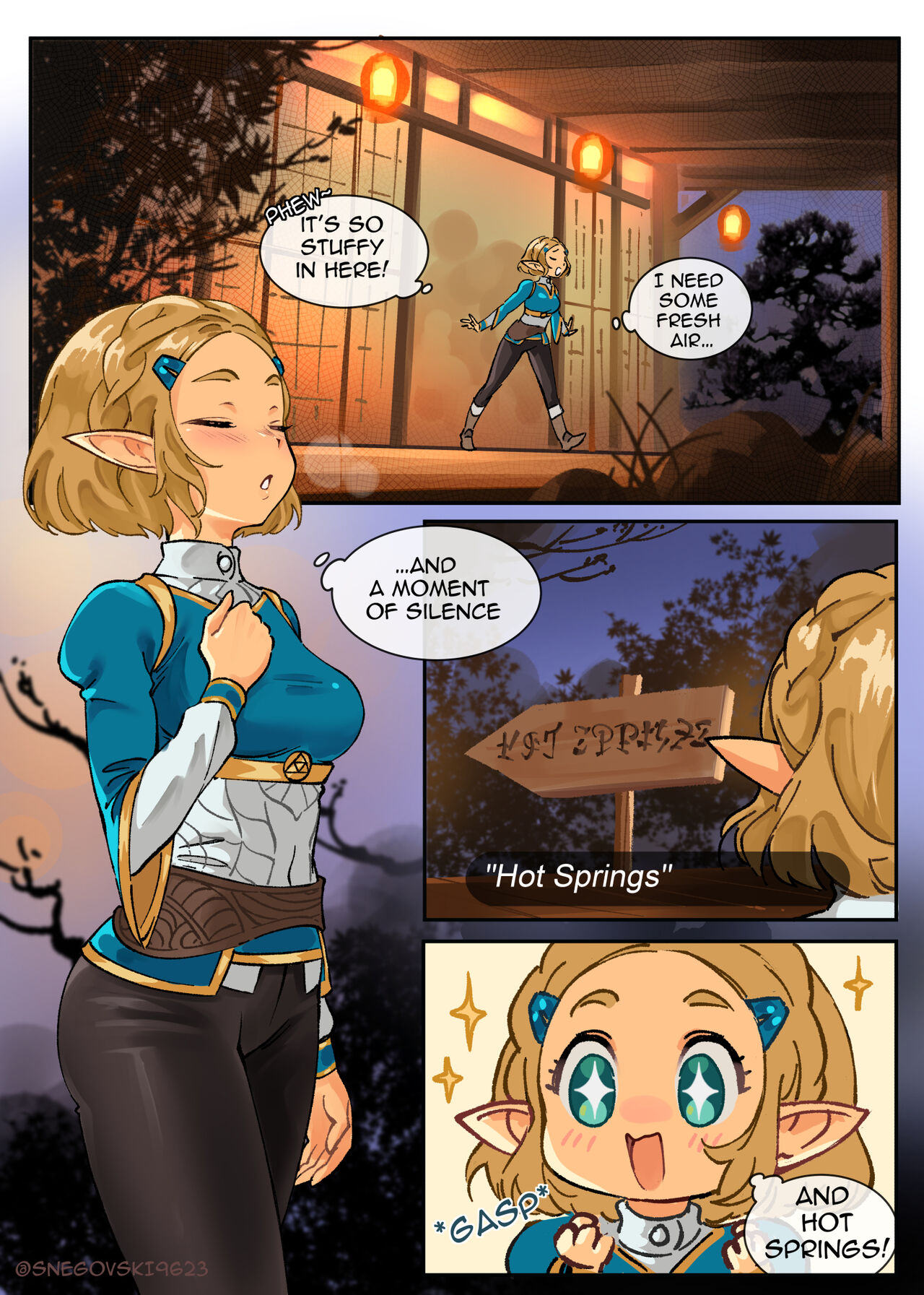 Naked zelda comic