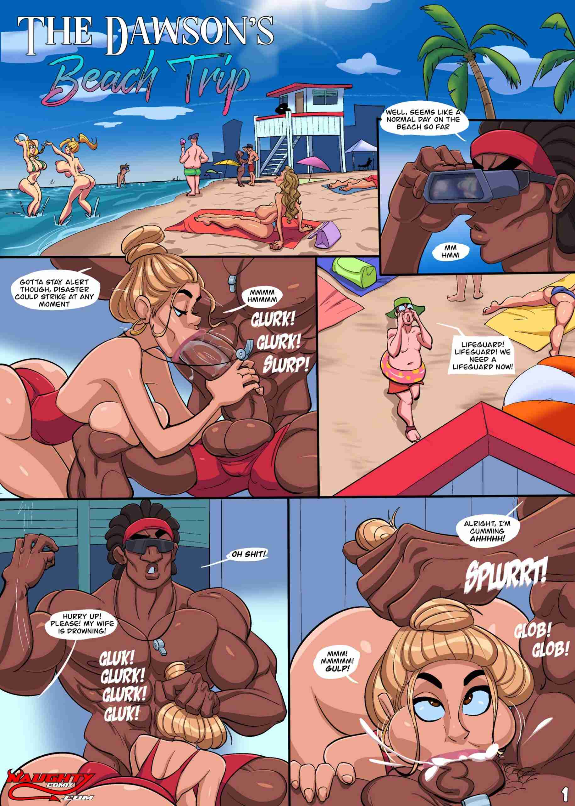 Comic porn beach