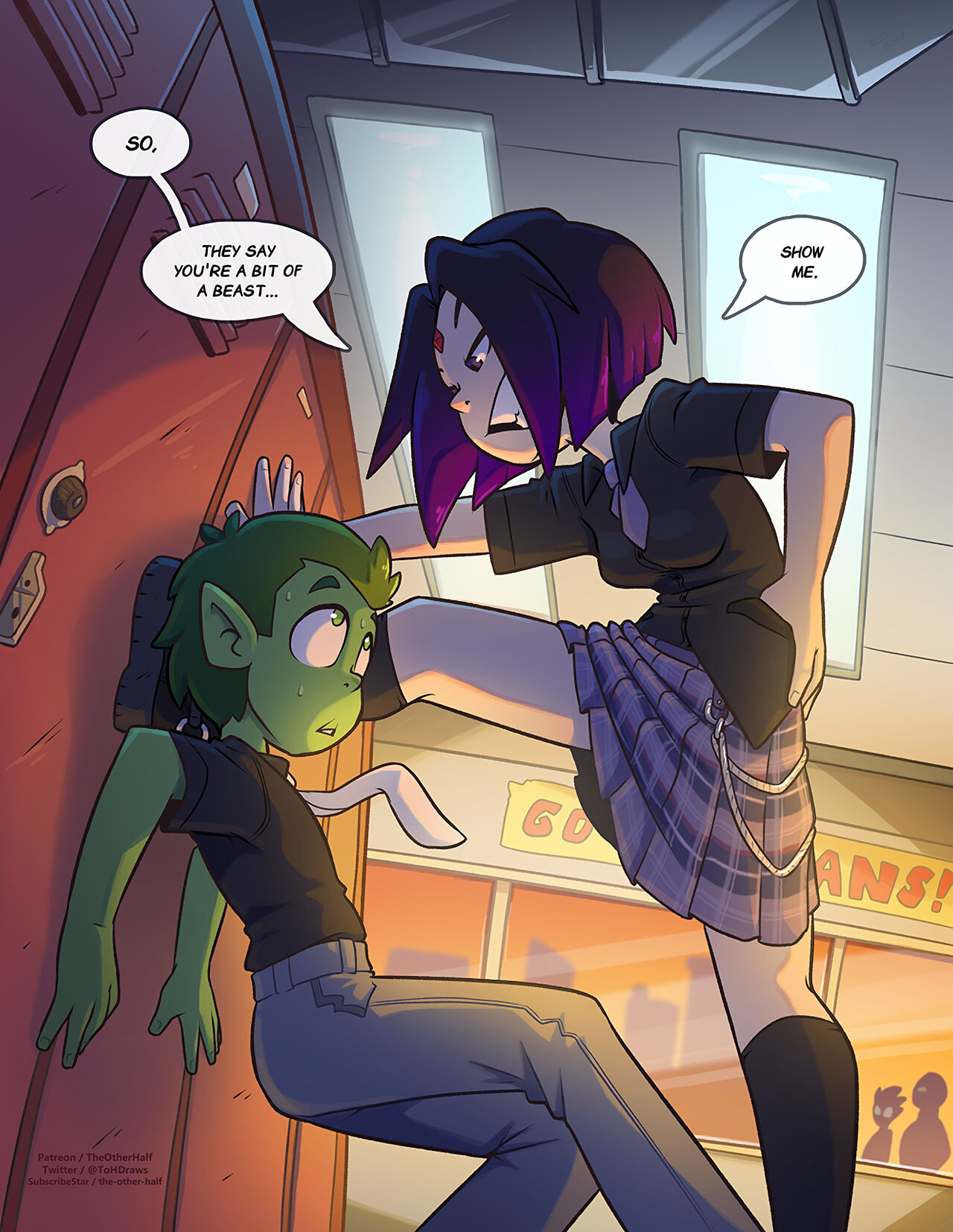 Raven and beastboy porn comics