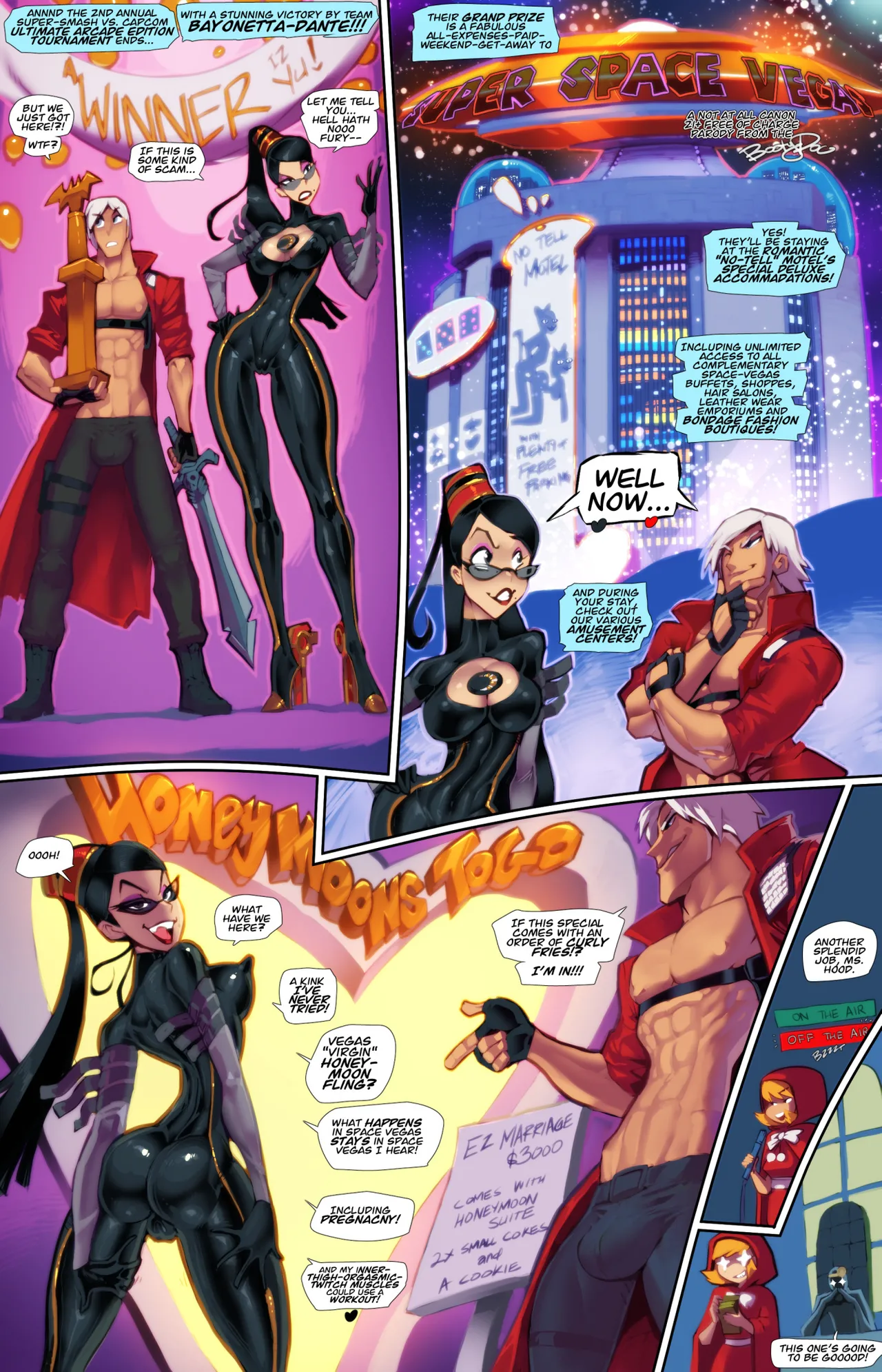 Bayonetta And Dante In Super Space Vegas Fred Perry 1