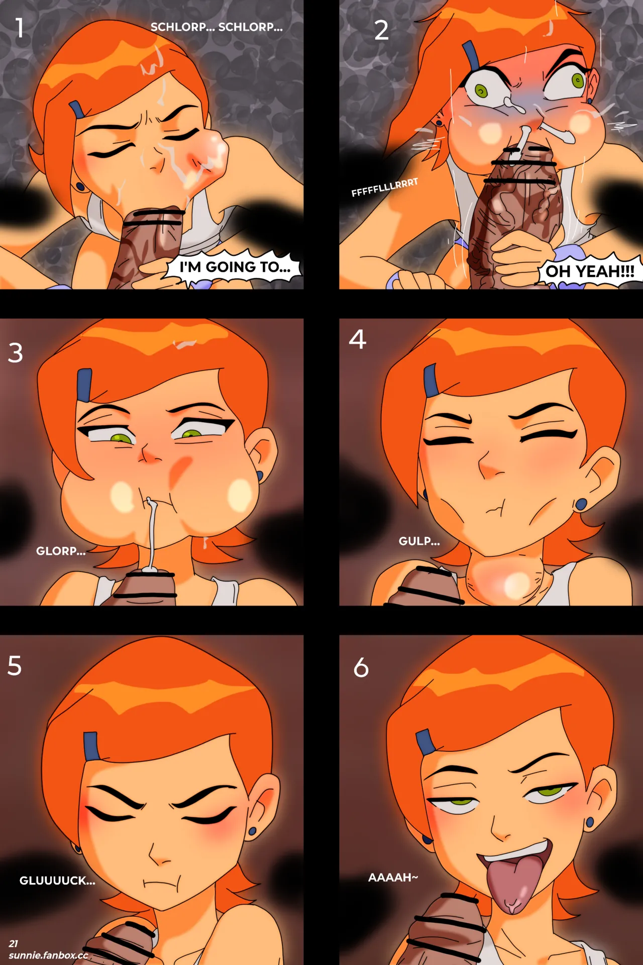 Gwen Caught By The Mouth Sunnie 022